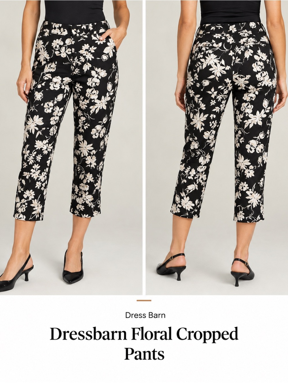 Dressbarn Floral Cropped Pants